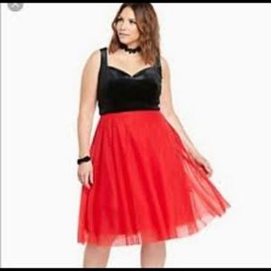 TORRID red Cinderella skirt